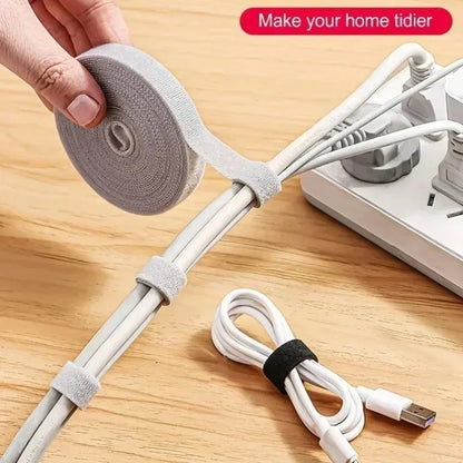 1/5M Cable Organizer Cable Management Wire Winder Tape Earphone Mouse Cord Management Ties Protector For iPhone Xiaomi Samsung